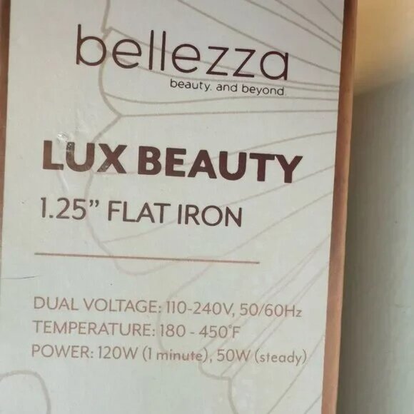 Bellezza	Lux Beauty Ceramic Flat Iron - Picture 2 of 6